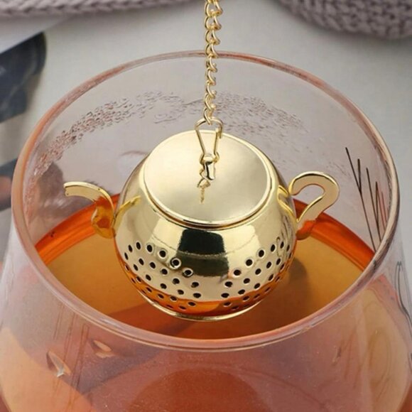 Set of 2 Glass Coffee, brekfast Mug With Handle and lid + tea strainer filter - Picture 3 of 5